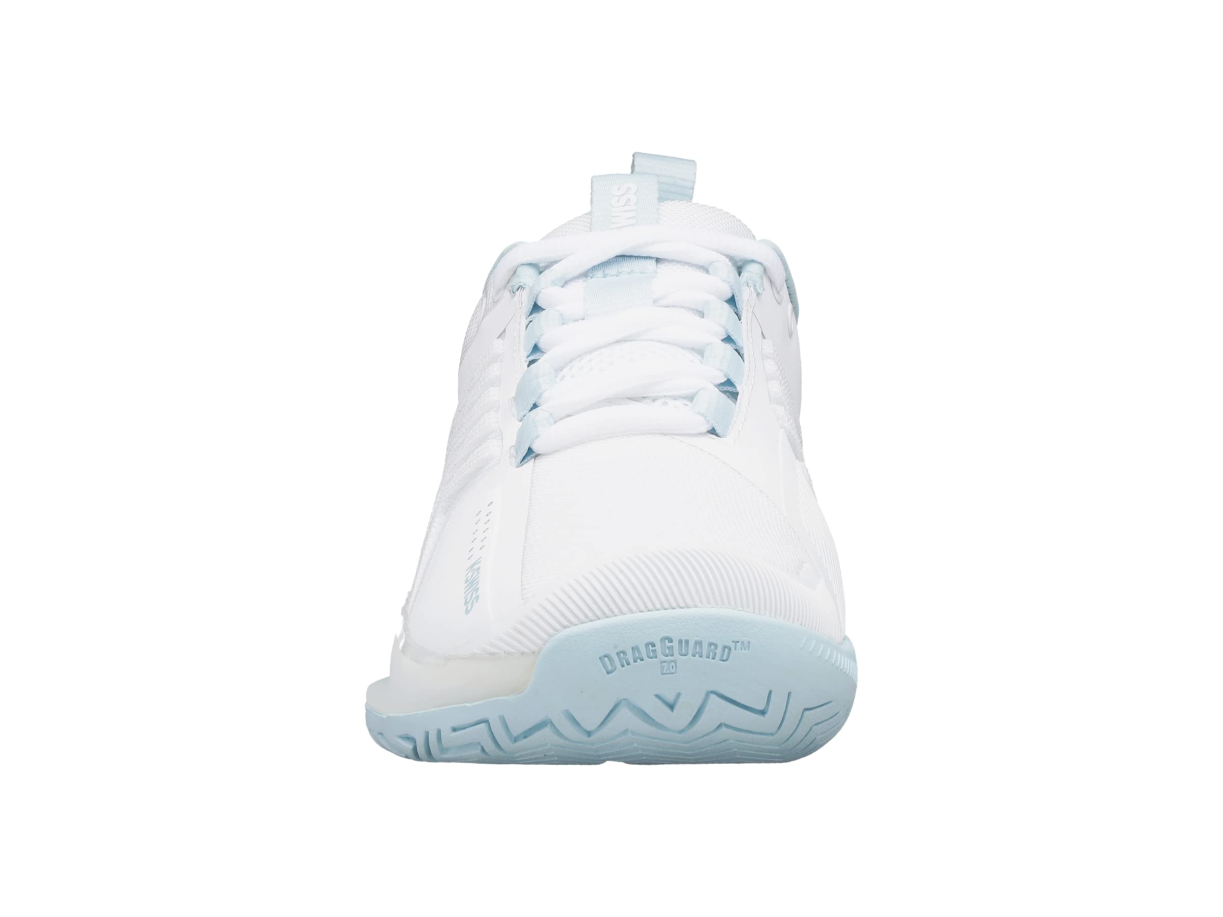 K-Swiss Women's Ultrashot 3 Tennis Shoe, White/Blue Glow, 9.5 M