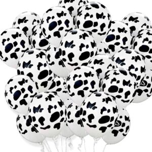 50 PCS Cow Balloons Funny Cow Print Balloons For Children's Party Western Cowboy Theme for Kids Birthday Party Favor Supplies Decorations Cowboy Birthday Balloons