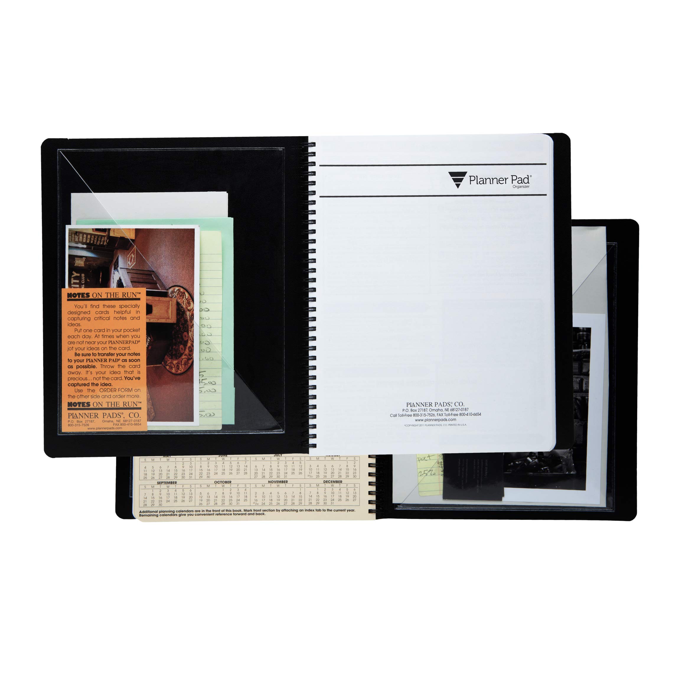 Planner Pad Insta Pockets, Front and Back Planner Pocket Combo, Personal Size, Clear Vinyl, 6 ½” x 8”