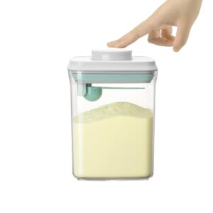 cozey daily airtight food storage container formula container formula dispenser with spoon bpa-free milk powder container for home travel 1500ml / 1.5 qt, no scraper design