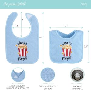 The Peanutshell Terry Bib Set for Baby Boys, 8 Pack Set for Feeding, Teething, Drooling