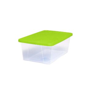 homz snaplock clear storage bin with lid