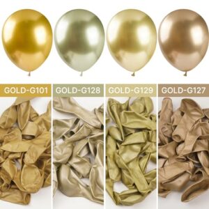 PartyWoo Metallic Gold Balloons, 50 pcs 5 Inch Gold Metallic Balloons, Gold Balloons for Balloon Garland or Balloon Arch as Party Decorations, Birthday Decorations, Baby Shower Decorations, Gold-G101