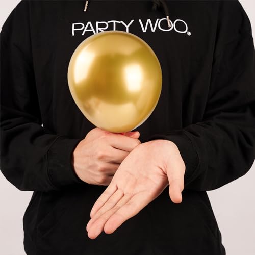 PartyWoo Metallic Gold Balloons, 50 pcs 5 Inch Gold Metallic Balloons, Gold Balloons for Balloon Garland or Balloon Arch as Party Decorations, Birthday Decorations, Baby Shower Decorations, Gold-G101