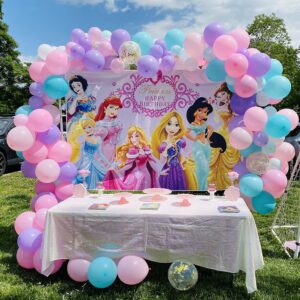 GCH Princess Backdrop Pink Baby Shower Backdrop for Girl 1st Birthday Photography Background Princess Birthday Party Supplies Table Decoration Banner Customized Backdrops (5X3FT(150X90CM))