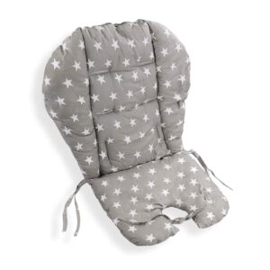 high chair cushion,high chair pad,baby high chair seat cushion liner mat padding cover protection pad for baby dining chair(gray star)