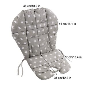 High Chair Cushion,High Chair Pad,Baby High Chair Seat Cushion Liner Mat Padding Cover Protection Pad for Baby Dining Chair(Gray Star)