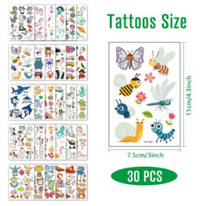 Zayvor Temporary Tattoos For Kids, 400pcs Glow In The Dark Tattoos,Assorted Cartoon Luminous Unicorn Mermaid Butterfly Animal Dinosaur Pirate Space Fake Tattoo, Boys Girls Party Favor Supplies