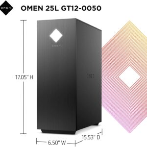 2021 Newest HP OMEN 25L Gaming Desktop PC, AMD 8-Core Ryzen 7 3700X(Up to 4.4GHz), GeForce RTX 3060 12GB, HyperX 16 GB DDR4 RAM, 1TB HHD+512GB PCIe NVMe SSD, Windows 10, RGB Lighting + Generic Mouepad