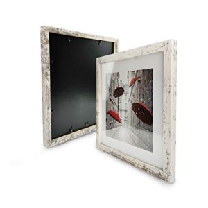 Finefrarm 12x12 Frame Matted to Display 8x8 Photos with Mat or 12 x 12 Pictures Without Mat Rustic Photo Frames Wall Art for Living Room Wall Mounting