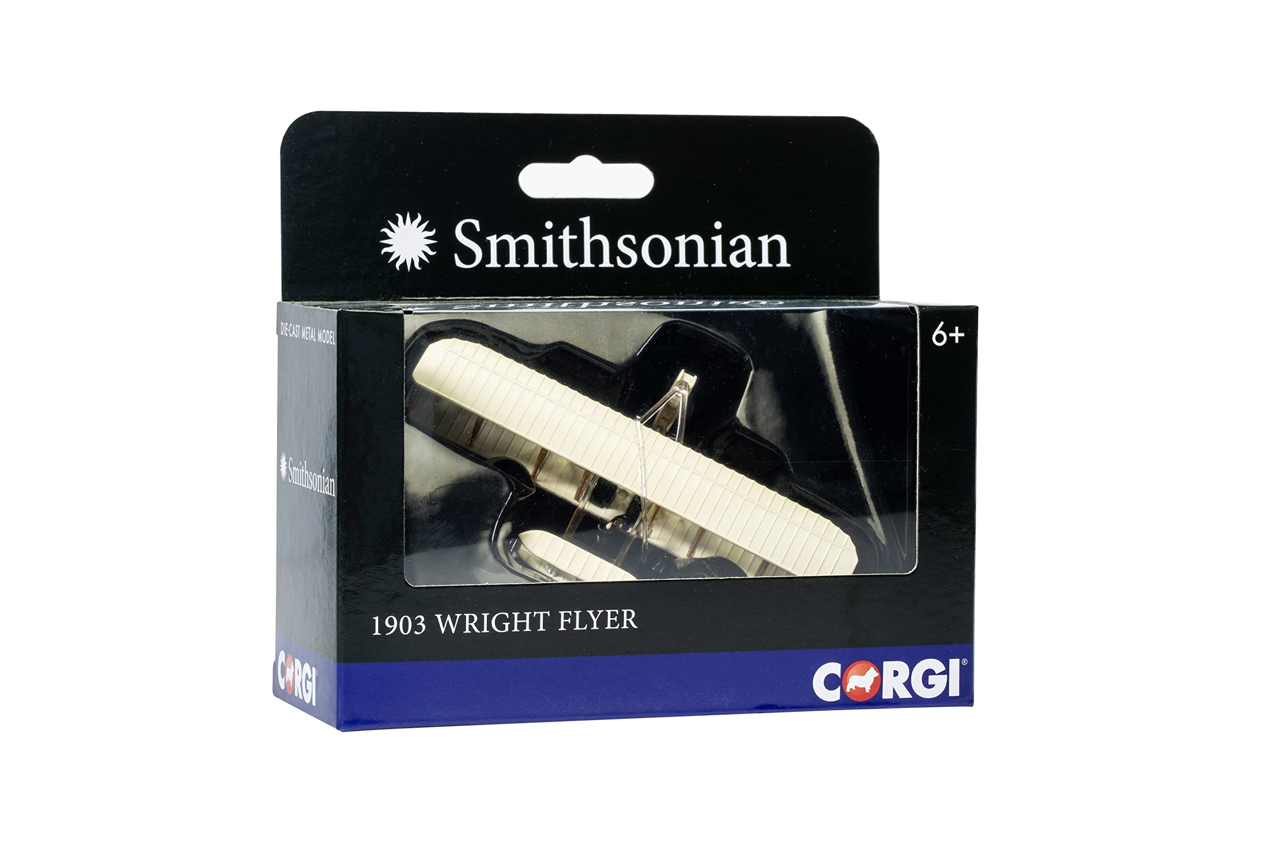 Corgi Diecast Smithsonian Collection 1903 Wright Flyer Miniature Scale Display Model Aircraft CS91304, Cream