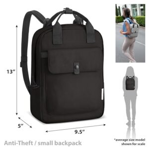 Travelon Origin-Sustainable-Anti-Theft-Small Backpack, Black, One Size
