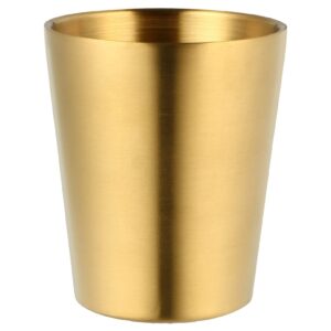 cabilock golden drinking cup beer water wine cup stainless steel whisky cup shatterproof drinking cups metal drinking glasses for kids and adults gold 2
