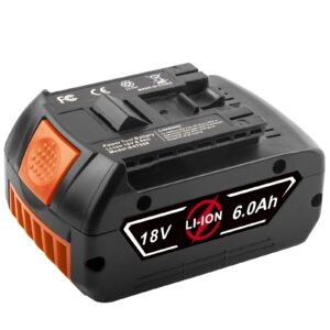 labtec bat609 18v 6000mah lithium battery replacement for bosch 18v battery 17618, 17618-01, 24618-01, 25618, 26618, 37618 cordless power tools battery