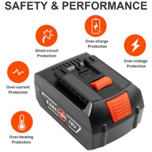 Labtec BAT609 18V 6000mAh Lithium Battery Replacement for Bosch 18V Battery 17618, 17618-01, 24618-01, 25618, 26618, 37618 Cordless Power Tools Battery