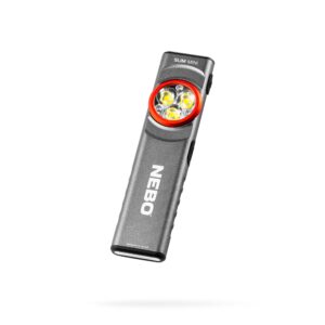 nebo slim mini rechargeable 250 lumen compact pocket flashlight, portable, water and impact resistant flashlight