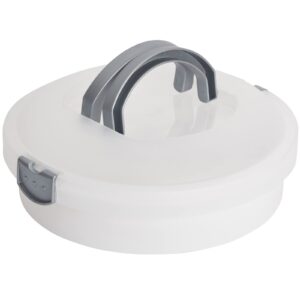 juvale round dessert carrier with lid and handle, 12 inch container for cheesecake, pie, cupcakes (white, 12x4in)