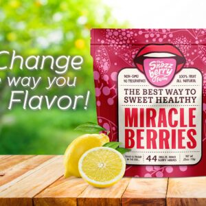 Miracle Berries by Snozzberry Farm | 44 berry halves | Freeze-dried, Grown in the USA | Turn Sour Sweet | Best Value In The Marketplace