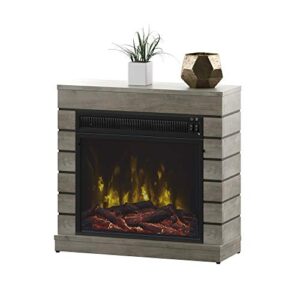 Twin Star Home Wall Mantel Electric Fireplace, Valley Pine