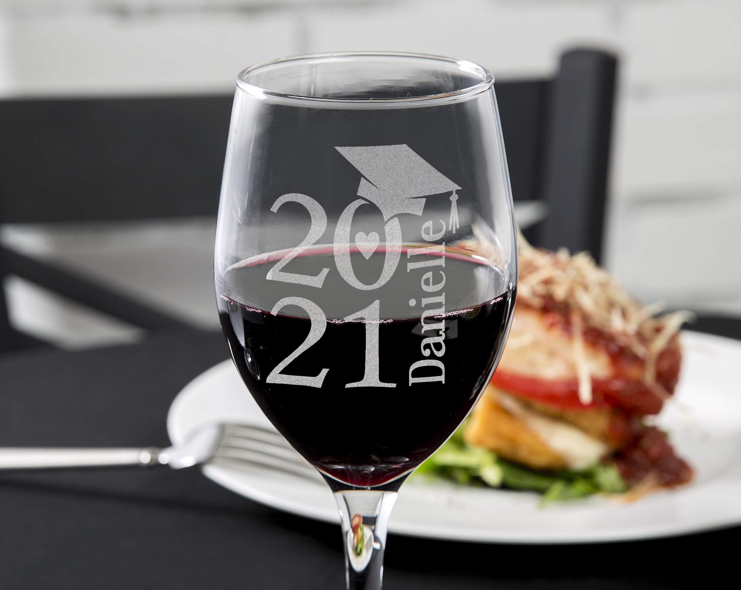 Graduation Stem ONE Wine Glass 2021 Mastered It College High School Grad Student Custom Gift Him Her Keepsake Party Favors Graduates Best Friend