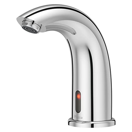 Pfister Electronic Touchless Motion Sensor Commercial Bathroom Sink Faucet, Single Hole, Polished Chrome Finish, LG42ELTC