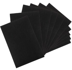 wuweot 10 pack black stiff felt sheet, 17x11.8 inches fabric hard felt squares craft felt for diy crafts, sewing, decorative projects