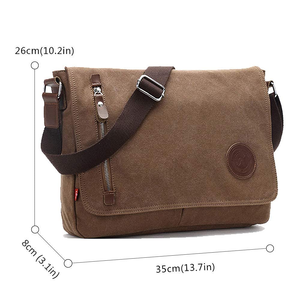 AUGUR canvas backpack set For men vintage canvas 17 inch laptop backpack with shoulder bag canvas men bag