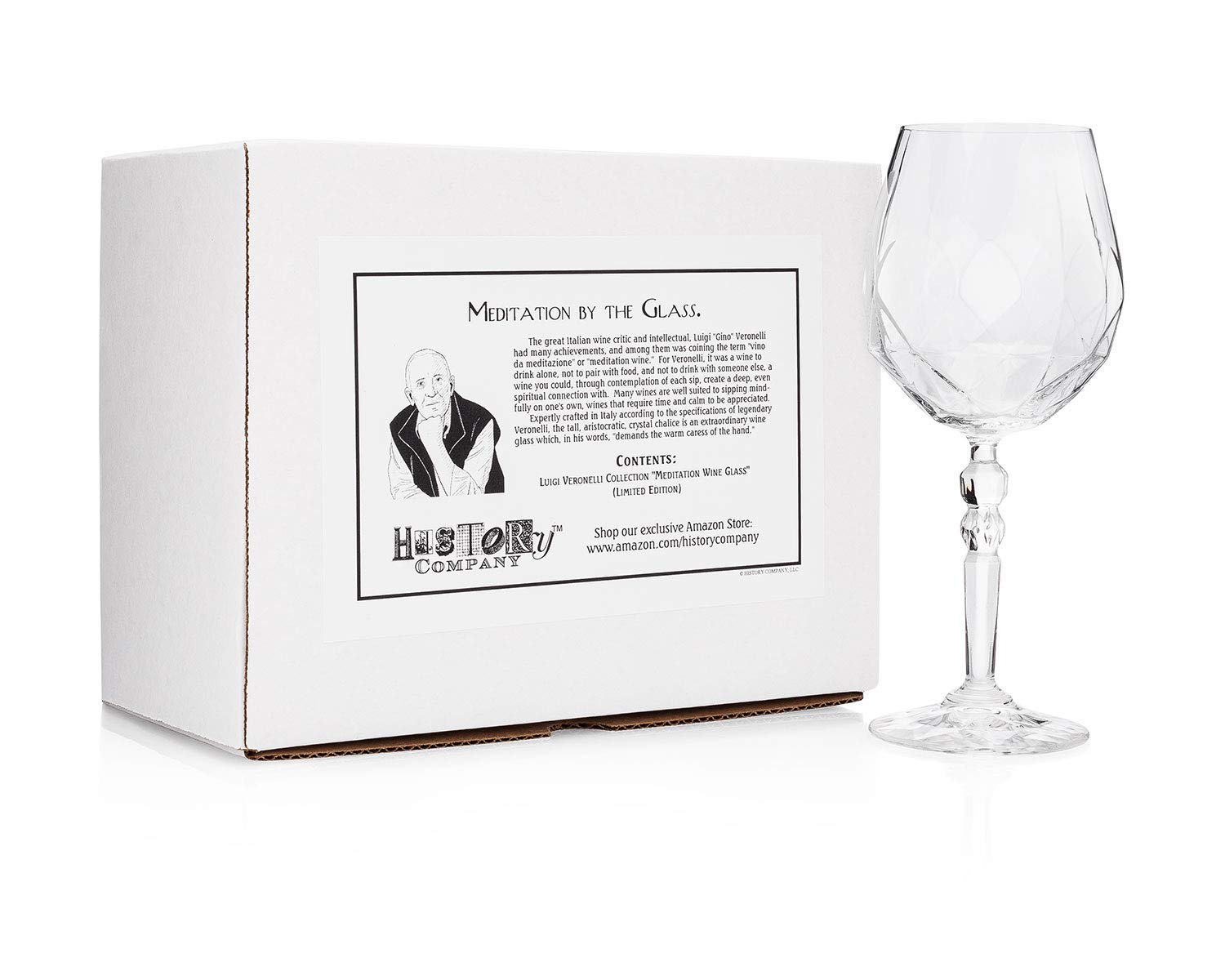 HISTORY COMPANY Luigi Veronelli “Crafted in Italy” Meditation Wine Glass (Gift Box Exclusive)