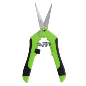 urbanstrive durable gardening scissors gardening hand pruner pruning shear with titanium coated curved precision blades, 1 pack (green)