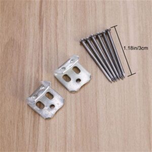 Czsycdsf 10 Pcs Sofa Spring Repair Clips with 30 Pcs Sofa Repair Nails, S Clip with Plastic Wrap for Furniture Chair Couch Sofa Upholstery Spring Replacement S Shape Sofa Repair Kit