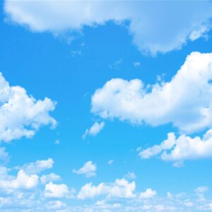 WR Blue Sky White Cloud Backdrop Sky Cloud Photography Background Kids Birthday Baby Shower Wedding Party Decoration Studio Props 7x5FT