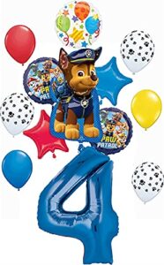 paw pups on patrol party supplies 4th birthday balloon bouquet decorations