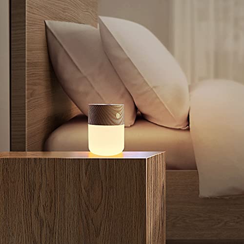 Gingko Smart Diffuser Lamp Approx. 3" x 3" x 4" Led Desk Lamp and Diffuser Walnut