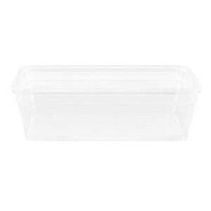 Snapware Total Solution 6-Pc Plastic Food Storage Containers Set with Lids, 8.5-Cup Rectangle Meal Prep Container, Non-Toxic, BPA-Free with 4 Locking Tabs, Microwave, Dishwasher, and Freezer Safe