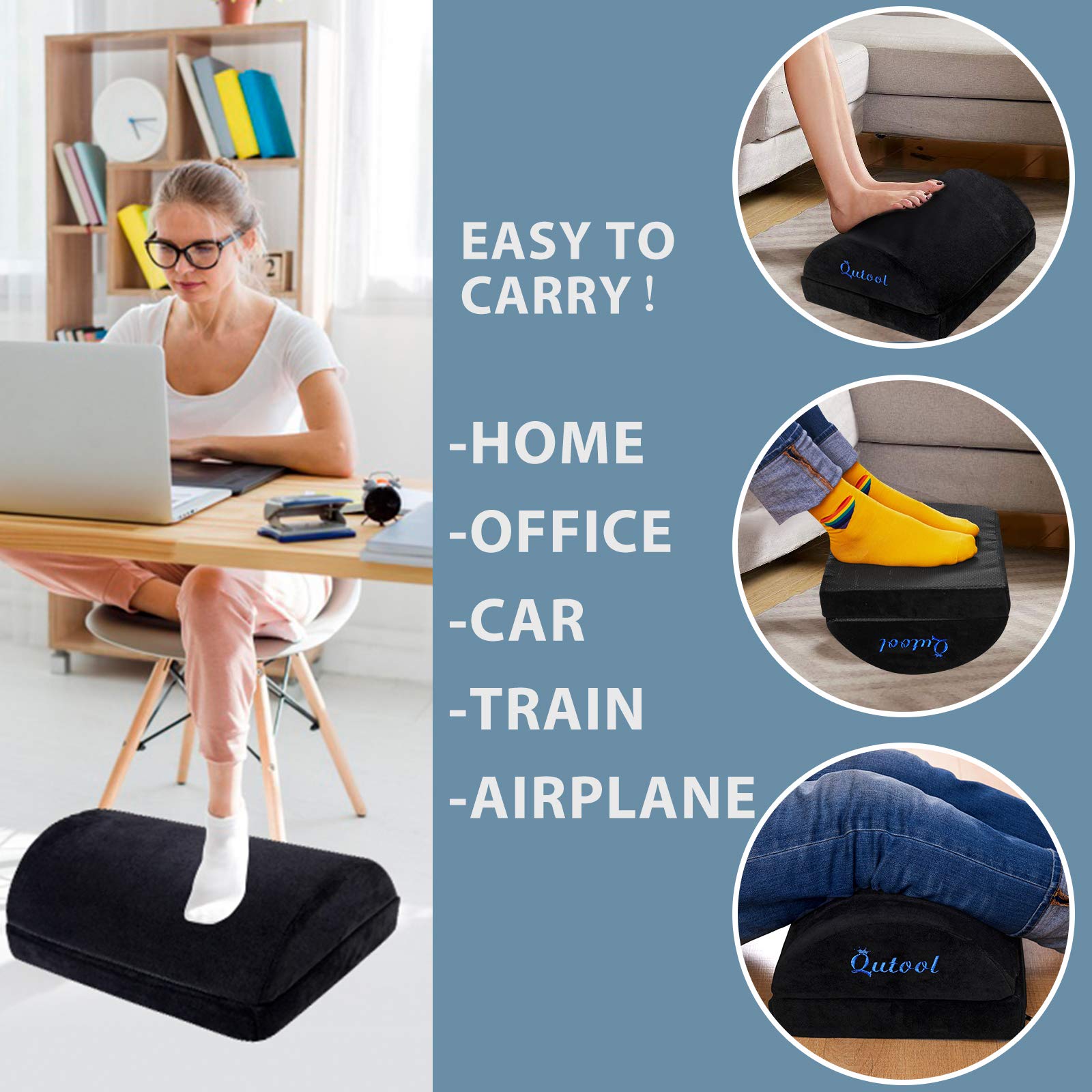 QUTOOL Lumbar Support Pillow & Foot Rest