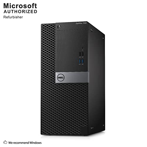 Dell OptiPlex 7050 'T Intel Core i7-6700 3.4 GHz, 16GB RAM, 512 GB Solid State Drive, DVDRW, Windows 10 Pro 64bit, (Renewed)