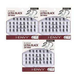 i-envy 3d trio ultra black long lashes (3 pack)