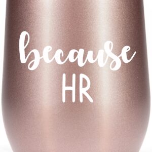 Rock & Llama Human Resources Gifts for Women Funny HR gifts for coworkers 12oz Tumbler Wine Glass HR Manager Cup Director Coffee Mug Best Office Gift