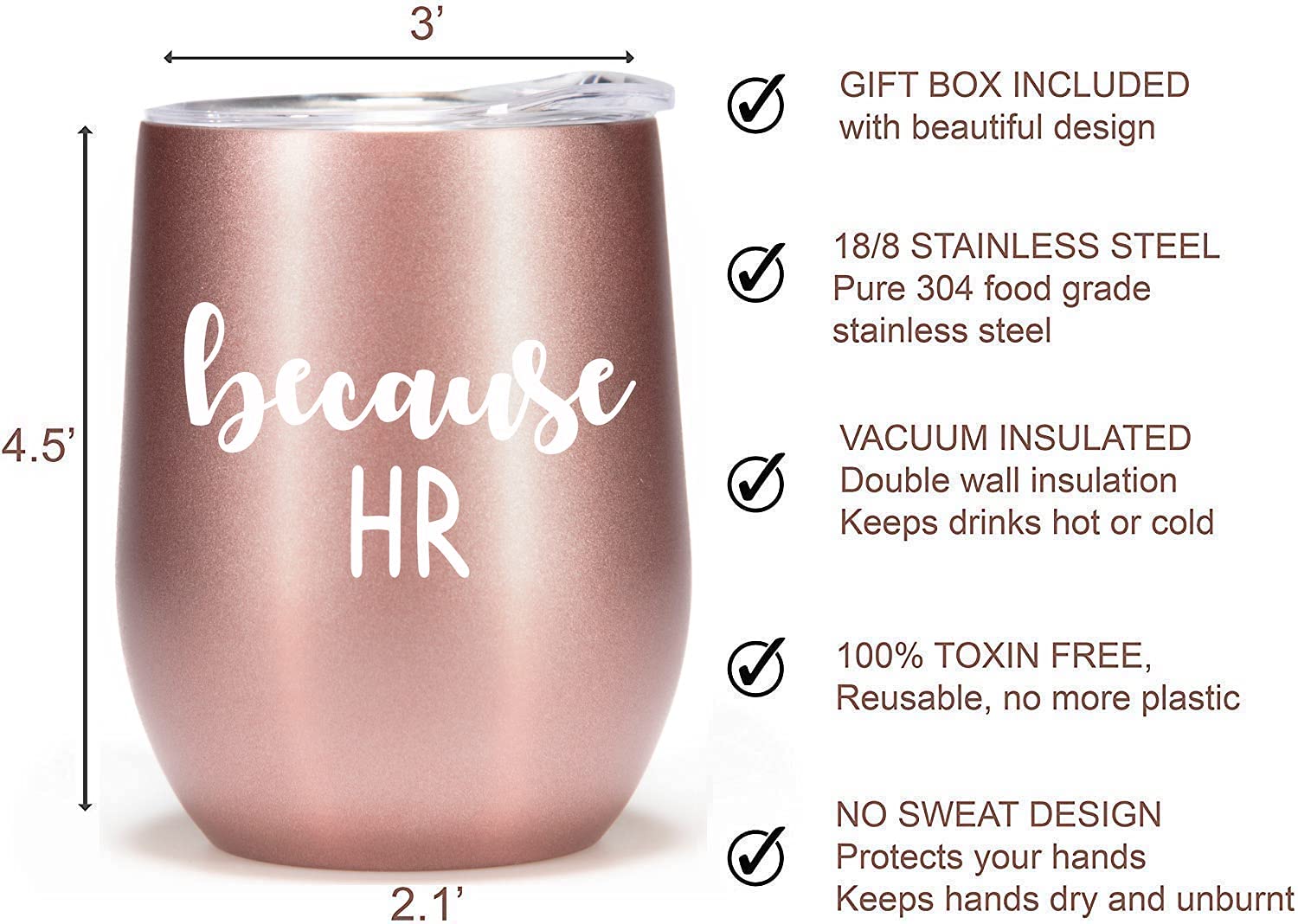 Rock & Llama Human Resources Gifts for Women Funny HR gifts for coworkers 12oz Tumbler Wine Glass HR Manager Cup Director Coffee Mug Best Office Gift