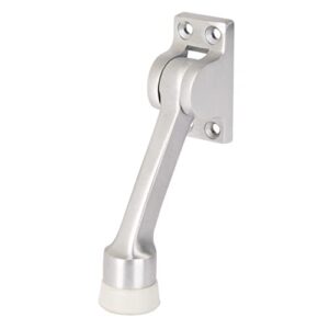 brinks commercial - 4" kick-down door stop, satin chrome finish - non-obtrusive option to protect your door and walls