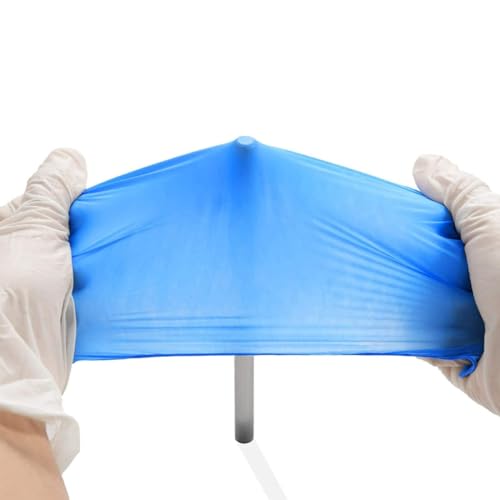 Synmax Vinyl Exam Gloves Disposable Exam Gloves, 4 Mil, Latex & Powder Free, Food-Safe, Lightly-Textured, Blue XL Size Case of 1000