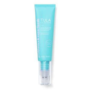 tula skin care prime of your life smoothing & firming treatment primer - skincare-first treatment primer that delivers a plumped up, radiant soft focus finish, 1 fl. oz.