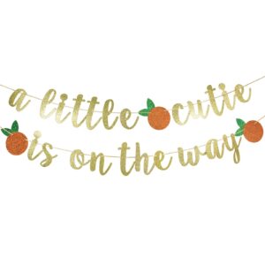 a little cutie is on the way banner, citrus banner, orange theme birthday, cutie baby shower, little cutie birthday party decor