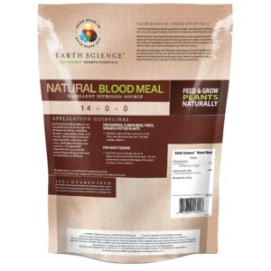 Earth Science – Natural Blood Meal Plant Food – Feed & Grow Plants Naturally – Activate Compost Piles – Vibrant Color –More Blooms and Bigger Harvests 4lb