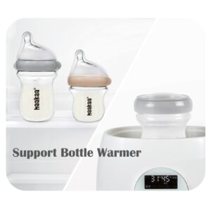 haakaa Gen.3 Natural Glass Baby Bottle Set 4oz & 6oz - Wide Neck Anti-Colic Slow Varibale Flow Nipple, 0M+ 3M+ 6M+ Breastfed Babies