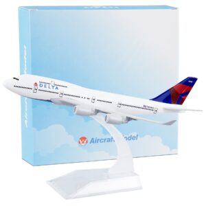 busyflies model airplane 1:400 diecast airplanes model aircraft metal delta 747 plane alloy model for birthday gift