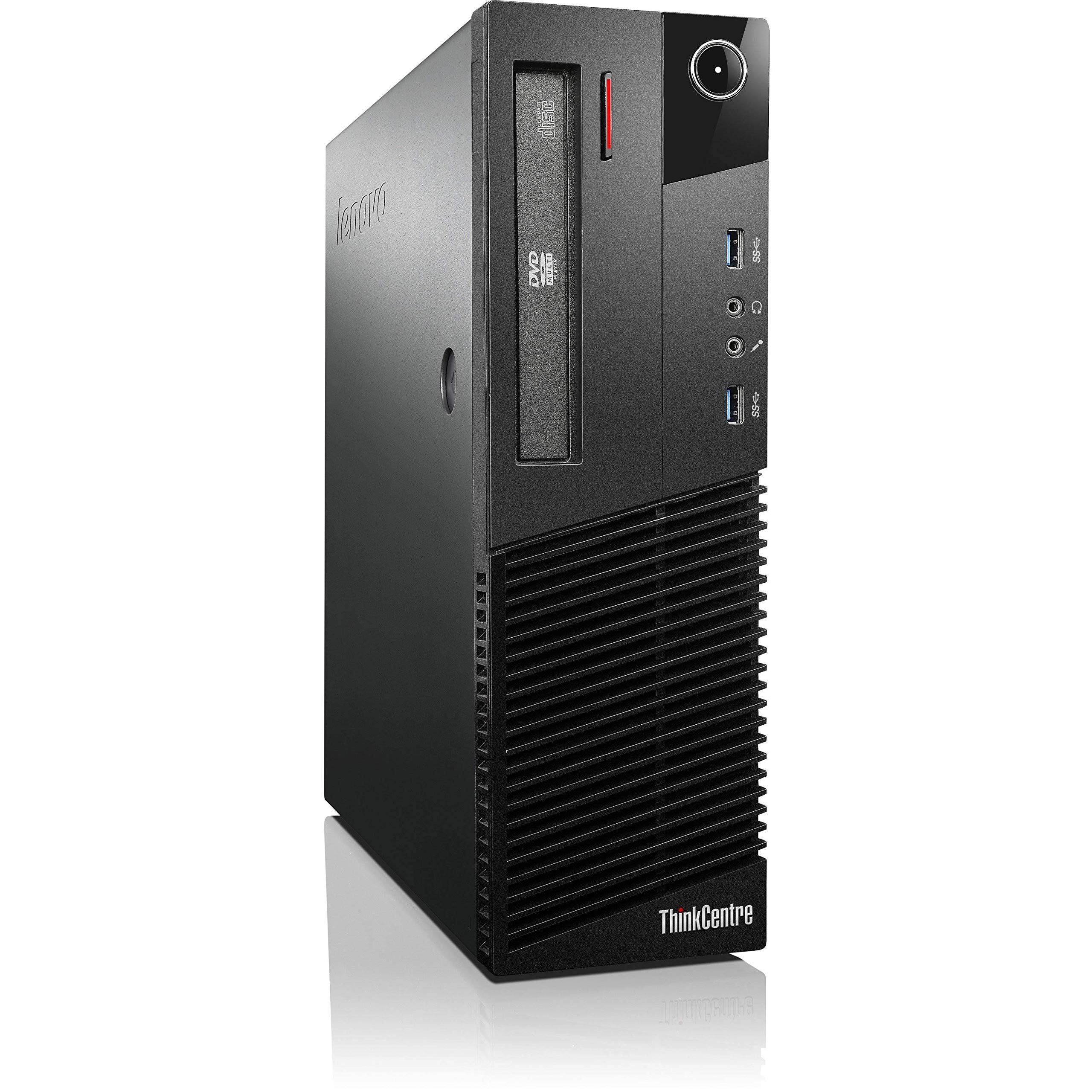 Lenovo ThinkCentre M93P SFF Computer Desktop PC, Intel Core i7 3.4GHz Processor, 16GB Ram, 128GB M.2 SSD, 3TB Hard Drive, Wireless Keyboard & Mouse, WiFi | Bluetooth, Windows 10 Pro (Renewed)