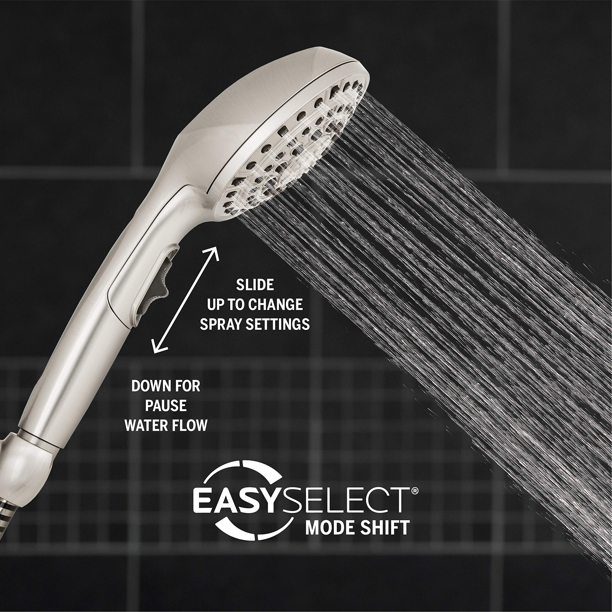 Waterpik 7-Mode PowerPulse Massage Hand Held Brushed Nickel Shower Head with EasySelect. VOT-669E?