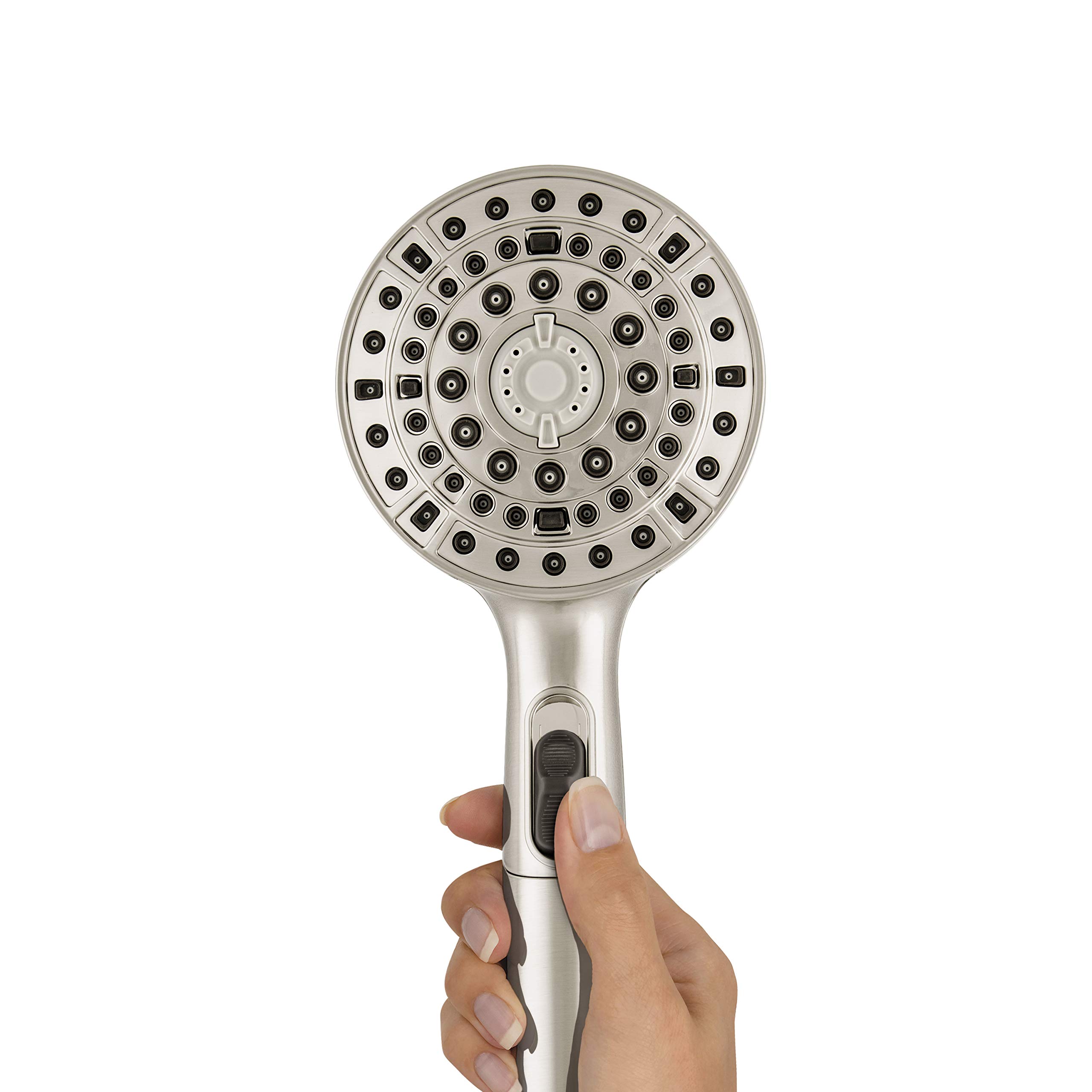 Waterpik 7-Mode PowerPulse Massage Hand Held Brushed Nickel Shower Head with EasySelect. VOT-669E?