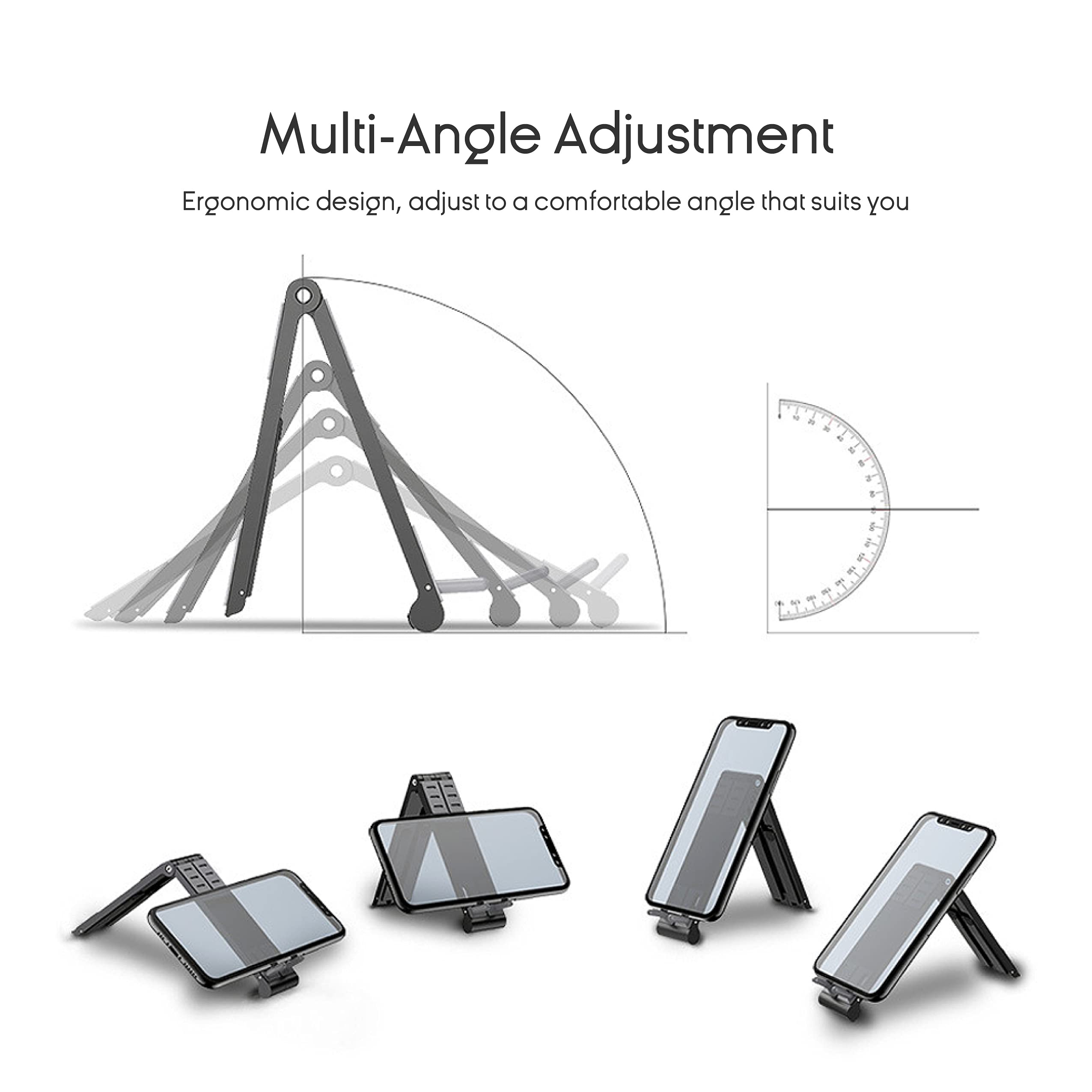 Whardeeg Magic X1, Mini 3-in-1 Multi-Function Laptop Stand, Pocket Size Adjustable Stand, fit Your Phone, Tablet, and Laptop(16'' and Below), Multi Angles Aluminum Ergonomic Device Riser